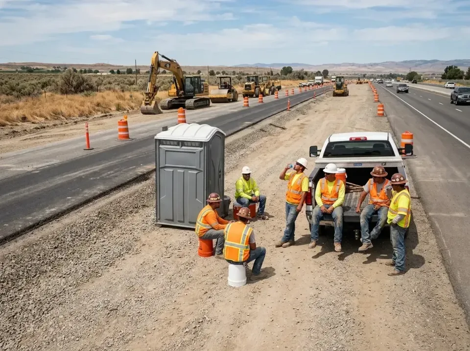 highway-road-construction-crew-007 — frequently asked questions, Porta Potty and Restroom Rentals in Foster City, CA